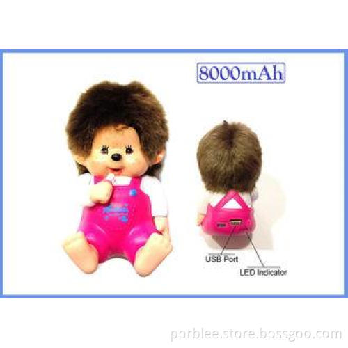 Universal Diamante Monchhichi Cartoon Power Bank Battery Fo